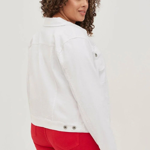 NWT Torrid Optic White Long Sleeve Denim Jacket in Size 1 14/16 - Picture 11 of 13